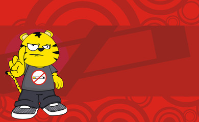 tiger kid cartoon background4