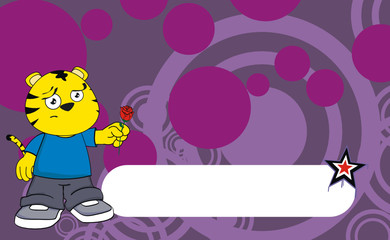 tiger kid cartoon background3
