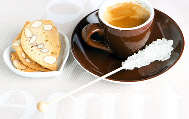 Coffee. Espresso. Sunny morning.