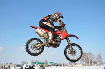 Russia, Samara motocross rider jump
