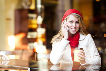 Woman talking on the phone