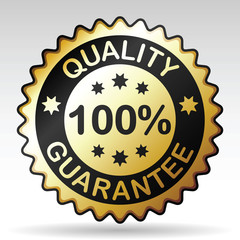 Quality guarantee label, vector EPS version 8