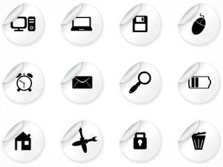 Stickers with icons