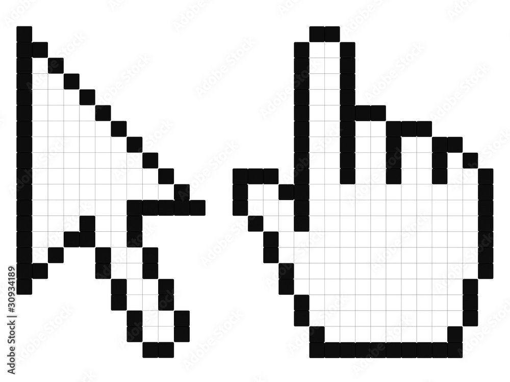 Poster Hand Cursor And Arrow Cursor