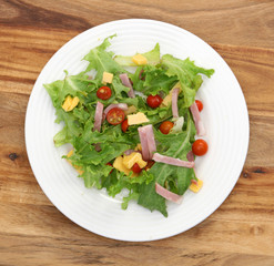 Salad with Ham and Cheese