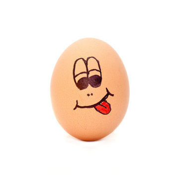 Egg head, shy