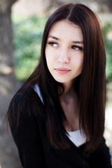 Fototapeta premium Young girl on the street