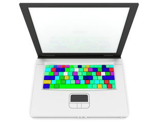Computer Keyboard In Rainbow colors