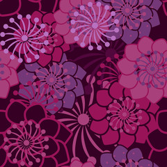 Fototapeta na wymiar Lilac texture with flowers