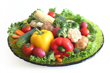 Fototapeta na wymiar Bowl full of healthy, fresh vegetables