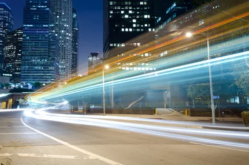 Foto op Canvas Verkeer in de stad © Mike Liu