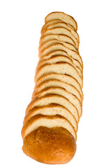 White bread isolated on white