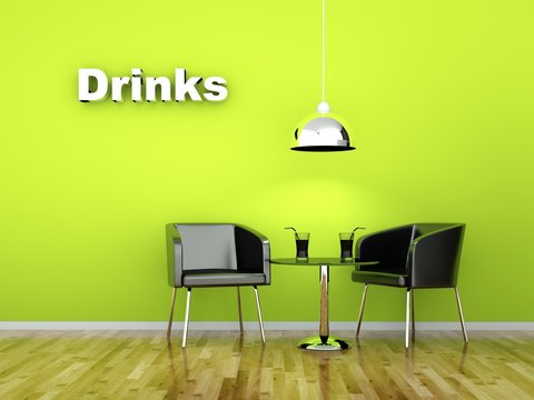 3d Rendering Drinks grün