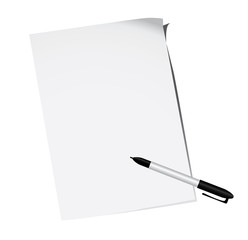 Blank piece of paper, business strategy concept