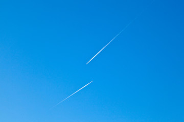 Aircrafts with condensation trail