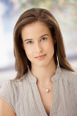 Portrait of smart young woman