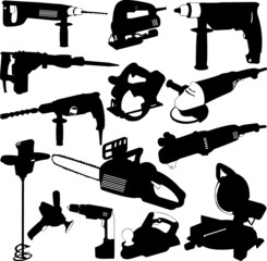 electric tools set - vector