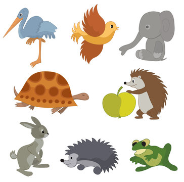 set of vector small animals