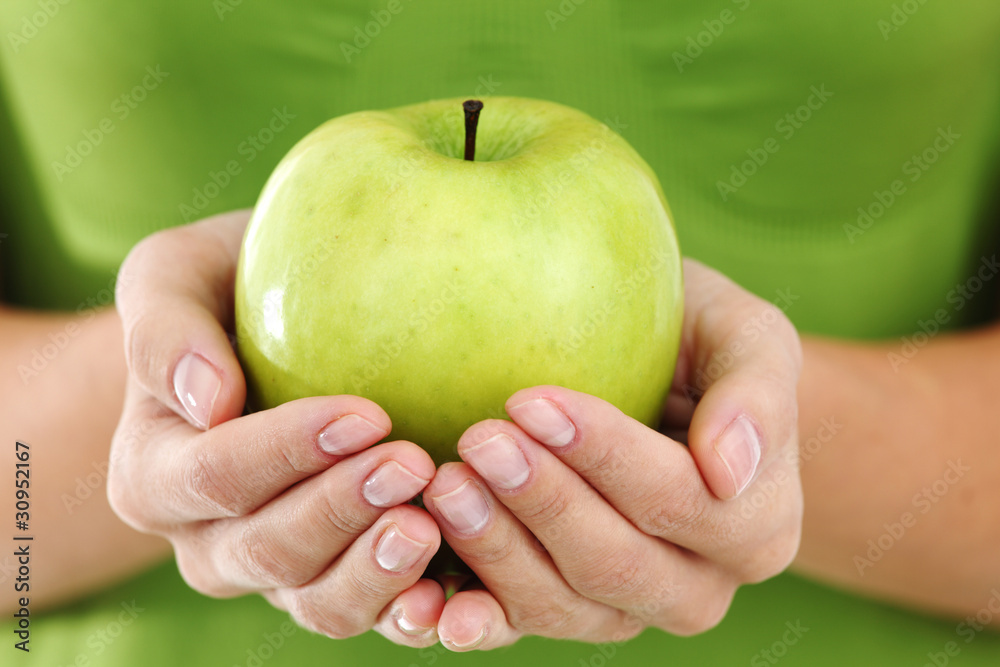 Canvas Prints apple in woman hands