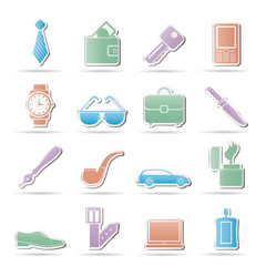 man Accessories icons and objects- vector illustration