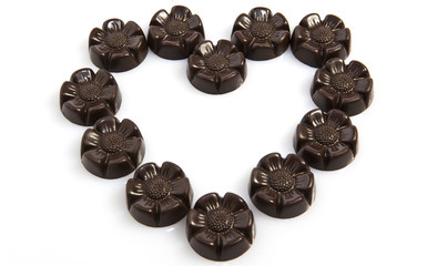 heart of chocolates