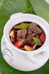 chicken meat and soup