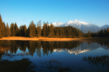 Fototapeta premium Herbstzauber am Wildmoossee