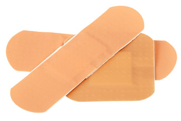 Sticking plasters isolated on white background