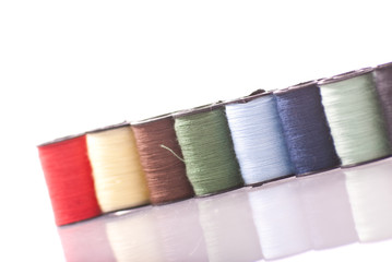 Spools of Colored Thread