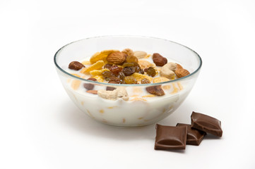 muesli with chocolate
