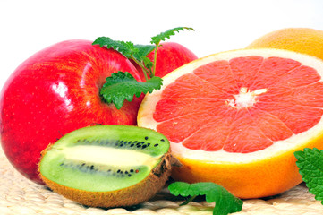 Grapefruit Obst Vitamine Kiwi Apfel