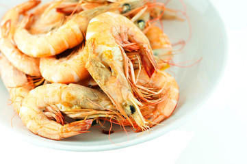 Grilled prawns