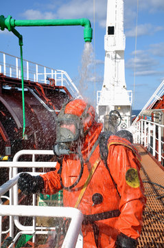 Man In Chemical Suit