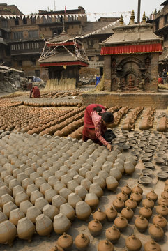Pottery making, Bhaktapur.