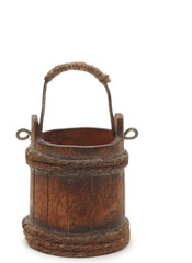 old wooden bucket