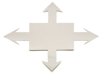 Cardboard navigation arrows