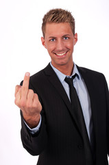 Young self confident business man