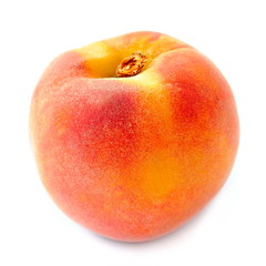 Full peach isolated on white background