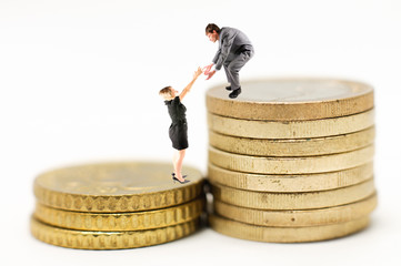 Man helps woman to financial increase