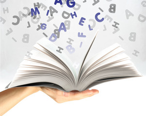 Libro aperto nella mano