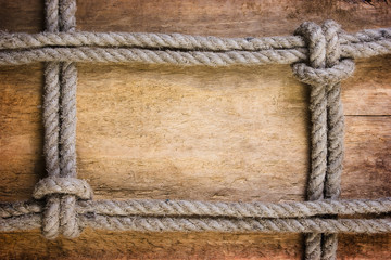 frame made of old rope