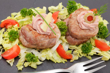Schweinefiletmedaillon mit Leberwurstcreme