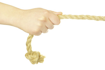 hand and rope