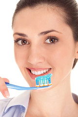 brushing teeth