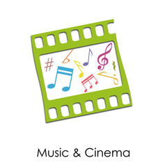 Logo Music and Cinema Vintage # Vector