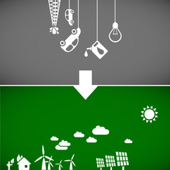 ecology banners 2 - sustainable development concept