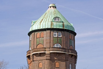 Hamburg: Kopf des Wasserturms Groß Sand (Wilhelmsburg)