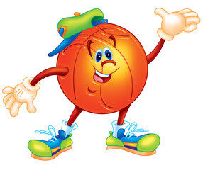 cartoon basketball