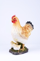 3D Chicken on White