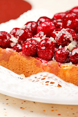 sweet cake in heart shape